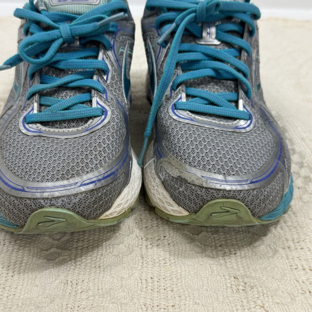 Brooks Adrenaline GTS 16 Running Shoes Womens Size 10 Silver Teal 1202031B170 - Picture 2 of 16